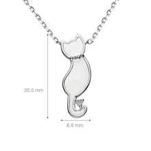 Load image into Gallery viewer, Angel Friends Sterling Silver Cat Necklace AFNL0006
