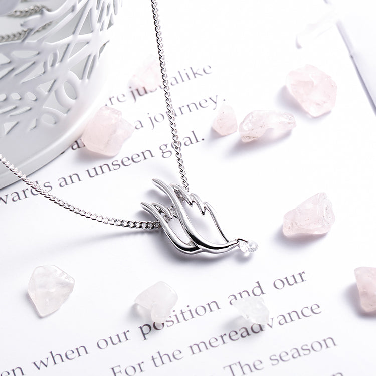 Angel Wing Sterling Silver Necklace AWNL0004