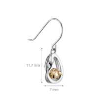 Load image into Gallery viewer, Angel Egg Sterling Silver Twist Pendant Earrings TSER0002
