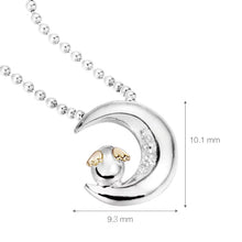 Load image into Gallery viewer, Angel Egg Sterling Silver Moon Necklace TSNL0010
