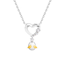 Load image into Gallery viewer, Angel Egg Sterling Silver Heart Necklace TSNL0023
